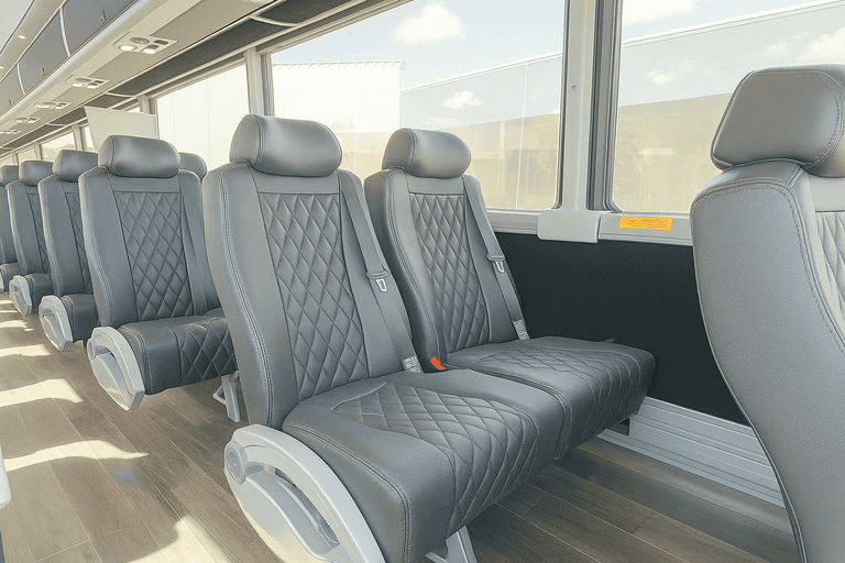 interior of Charter Bus Rental Blue Springs charter bus